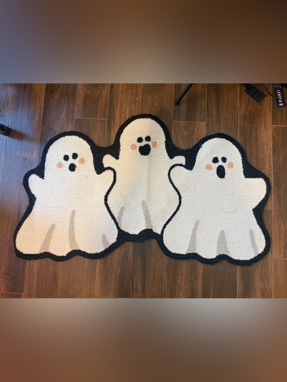LOLOI Halloween Three Hooked Ghosts Decorative Accent Area Rug 27 X 45” Ghost